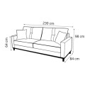 SOFA 3 CUERPOS MALIBU - BOUCLE LISO BEIGE SOFA 3 CUERPOS MALIBU - BOUCLE LISO BEIGE