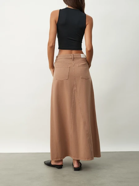 FALDA FLOR CAMEL