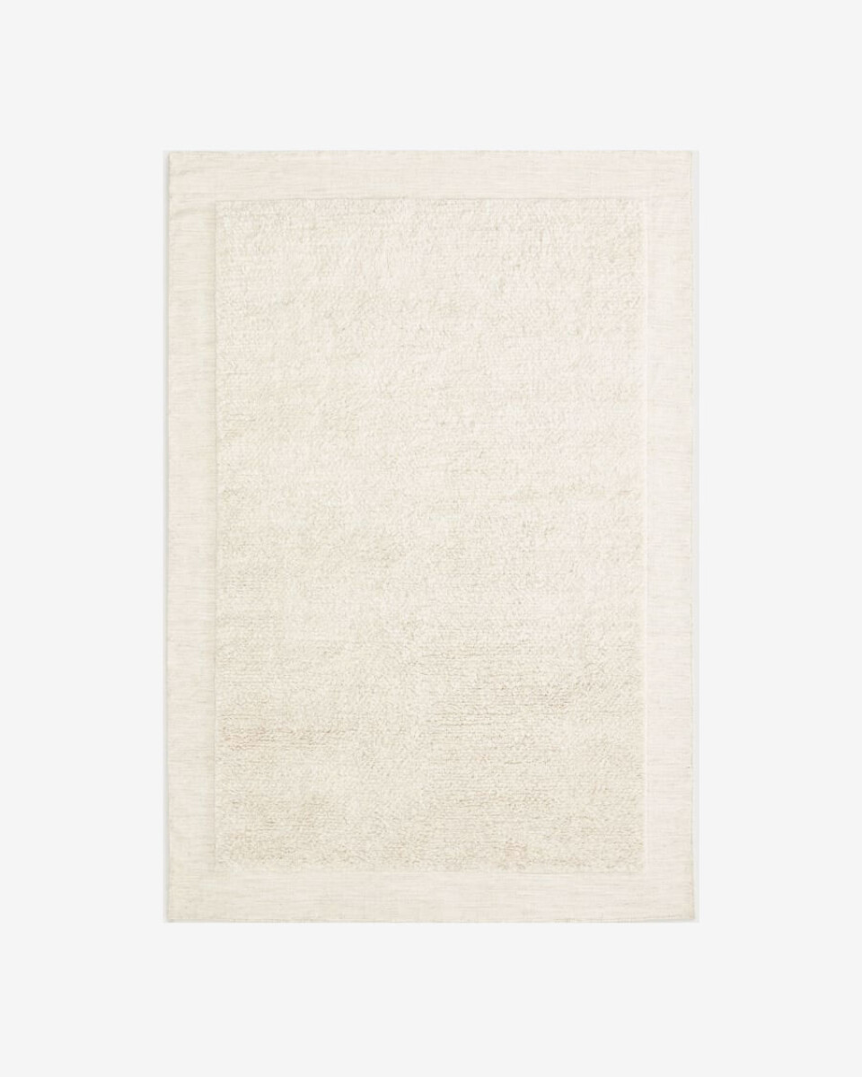 Alfombra Marely de lana blanco - blanco 160 x 230 cm 