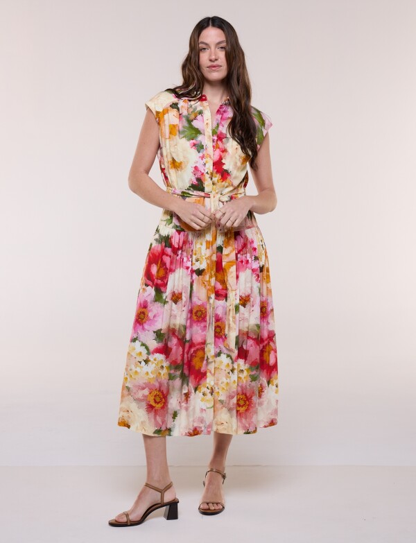 Vestido Midi Lazo MULTI/ROSA