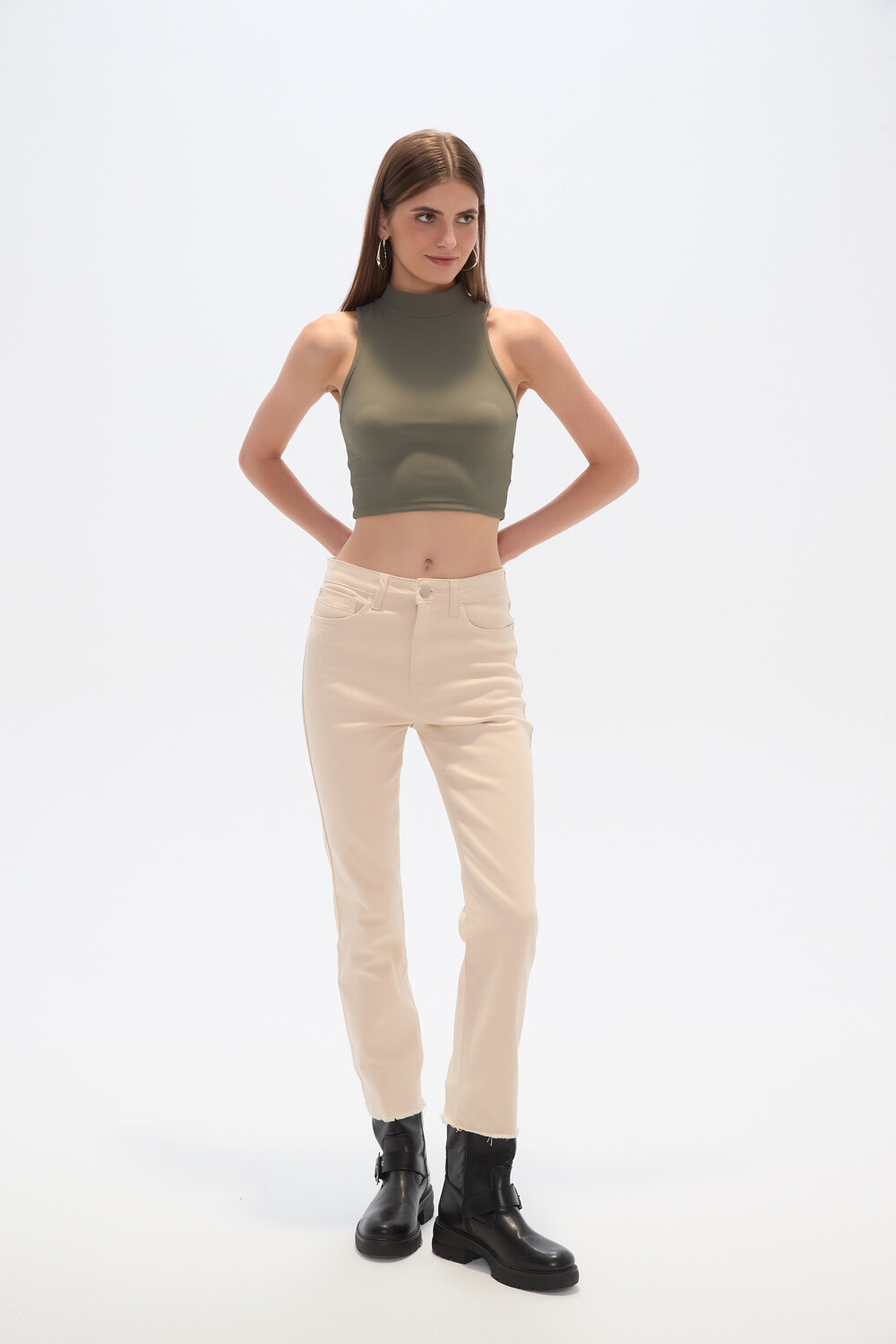 Pantalon Calendre Beige Claro