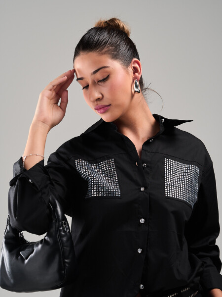 CAMISA SLOWLY M522 NEGRO