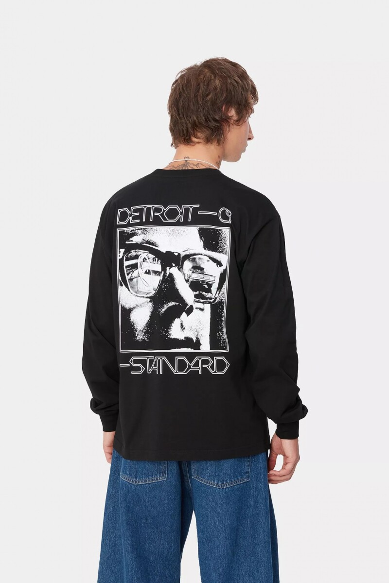 L/S DETROIT STANDARD T-SHIRT Negro