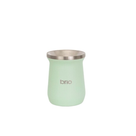 Set De Termo 1 Litro Y Mate Diseño Clásico brio Acero Inox Menta