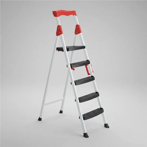 Escalera Metálica Plegable 4+1 Con Plataforma Zln1659 ESCALERA ZILAN ZLN1659