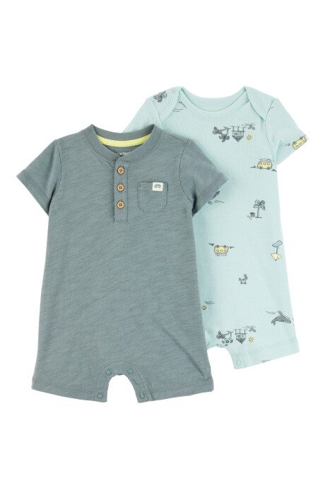 Pack dos monitos cortos de algodón Pack dos monitos cortos de algodón