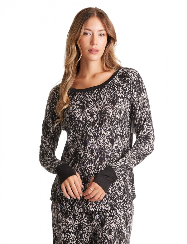 Pijama Con Pantalon NEGRO/MULTI