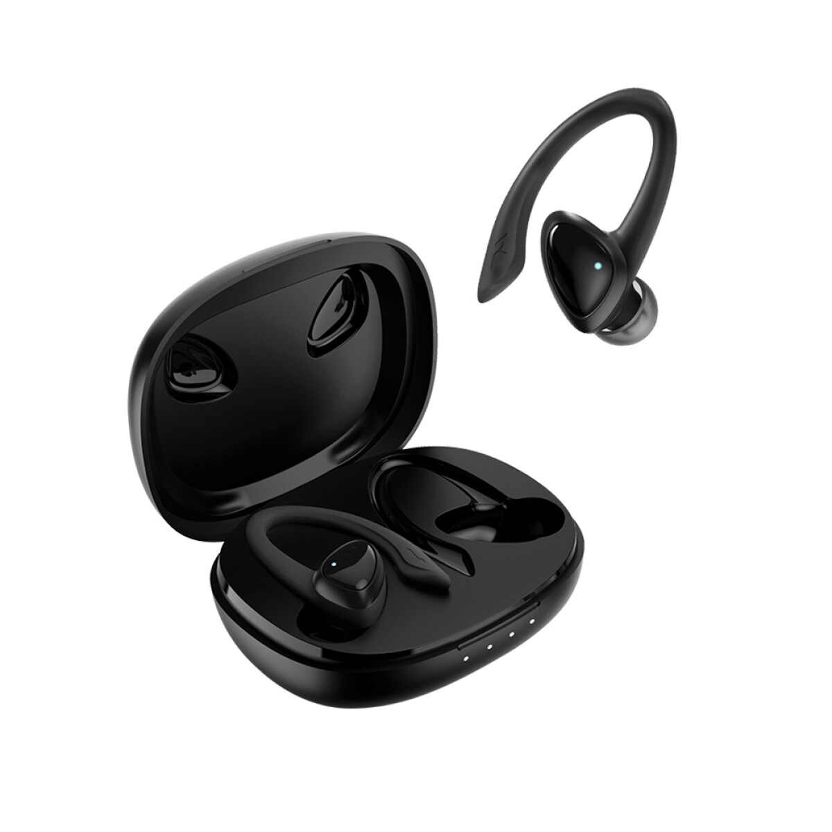 Auricular Miccell Inalámbrico BT BH24 C/Sujetador Negro 