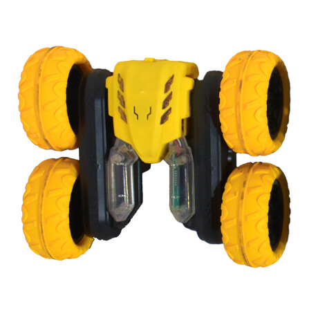 Set Juegos Control Remoto Auto Acrobático + Avión Combate Amarillo