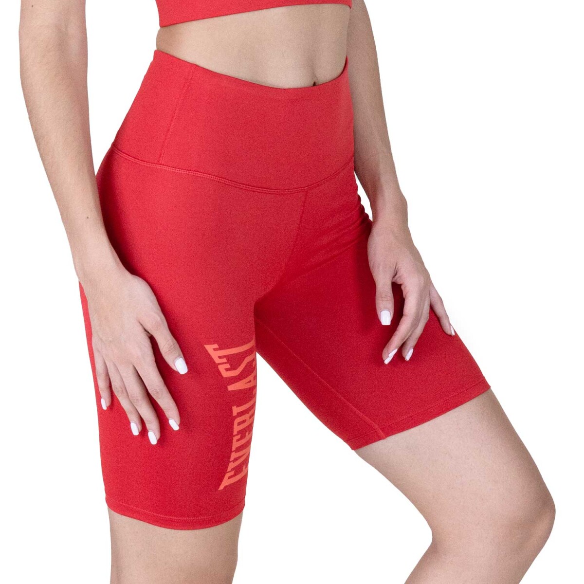 BIKER SHORT FEM POLY/SPX EVERLAST LOGO PR S - RD 
