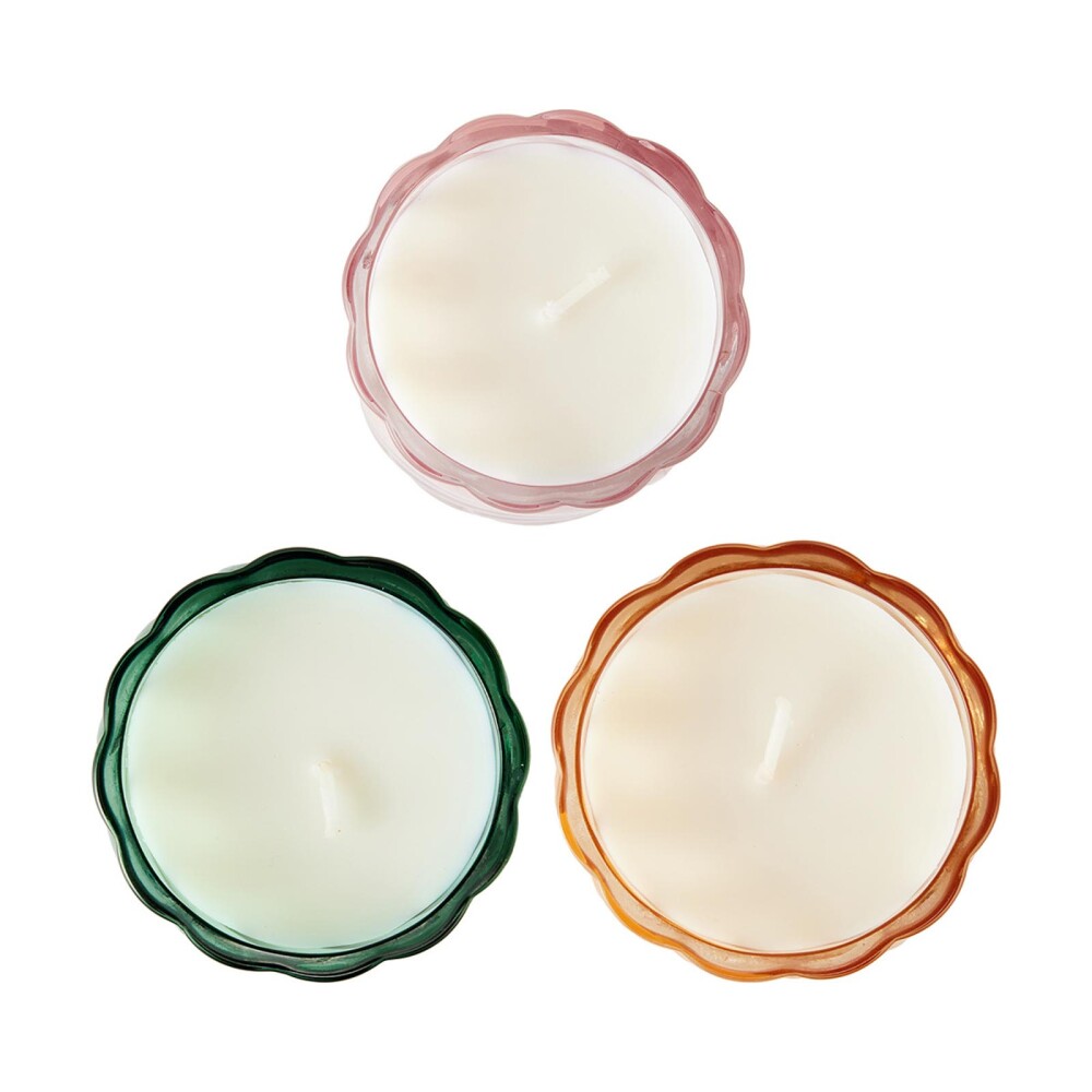 SET 3 VELAS 43273942 MULTICOLOR VIDRIO 43273942