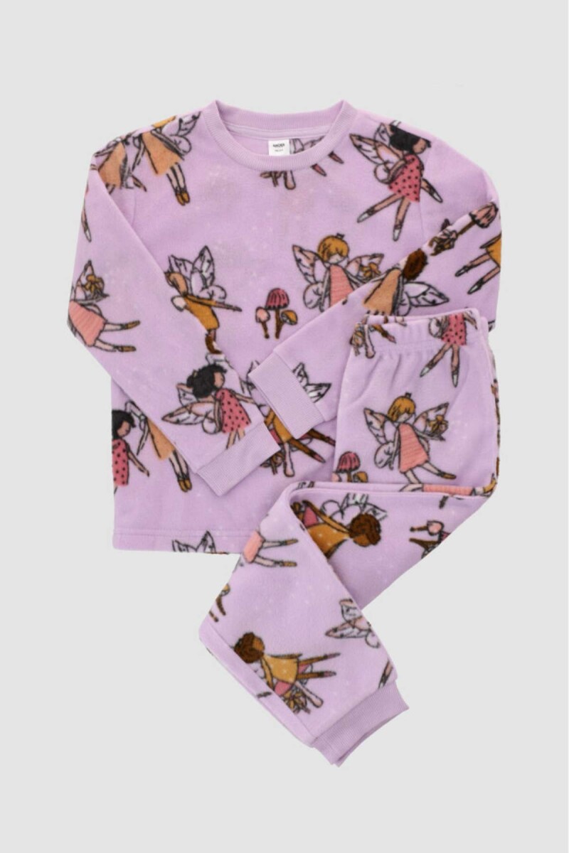 Pijama infantil polar haditas - Lila 