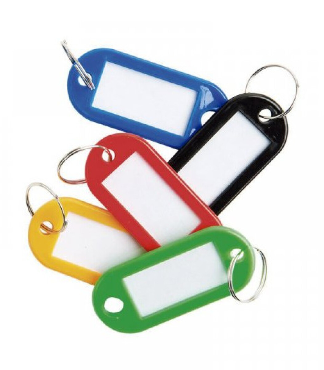 Llaveros Portaetiquetas Plásticos Surtidos Paq. x20 Plus Office 