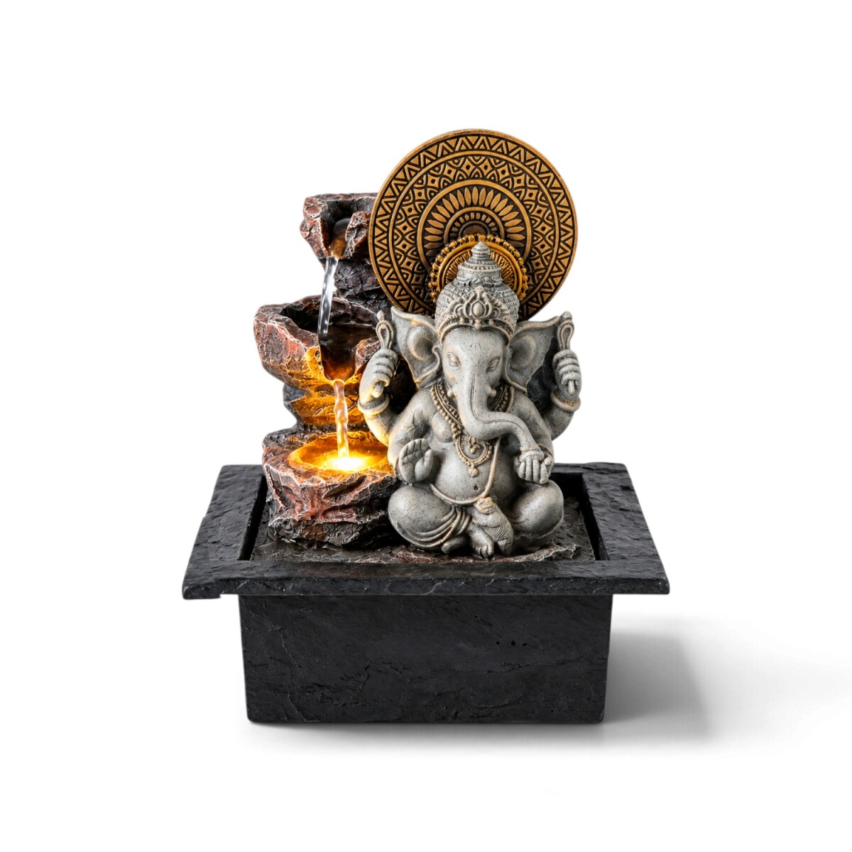 Fuente De Agua Ganesha Gris 