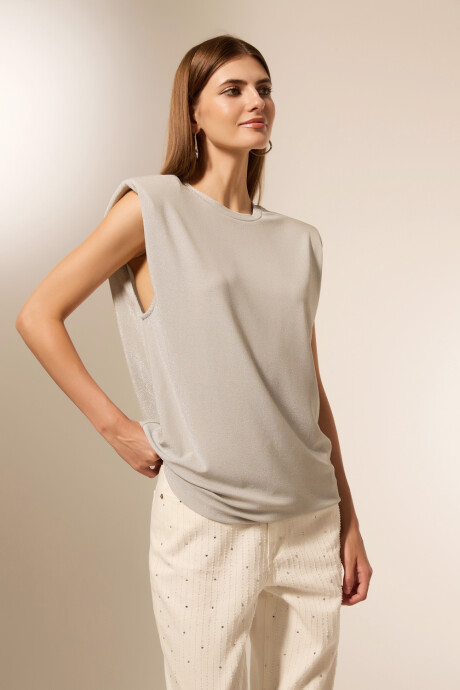 Remera Micaeli Plateado