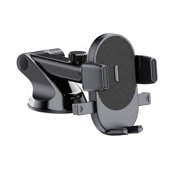 Soporte Celular Auto Ventosa MiCell Sopapa Brazo Extensible Color Negro