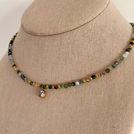 Collar AFRICA en acero y piedras naturales Collar AFRICA en acero y piedras naturales