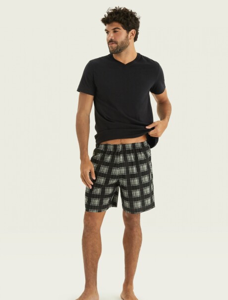 PIJAMA MASCULINO ESTAMPADO NEGRO