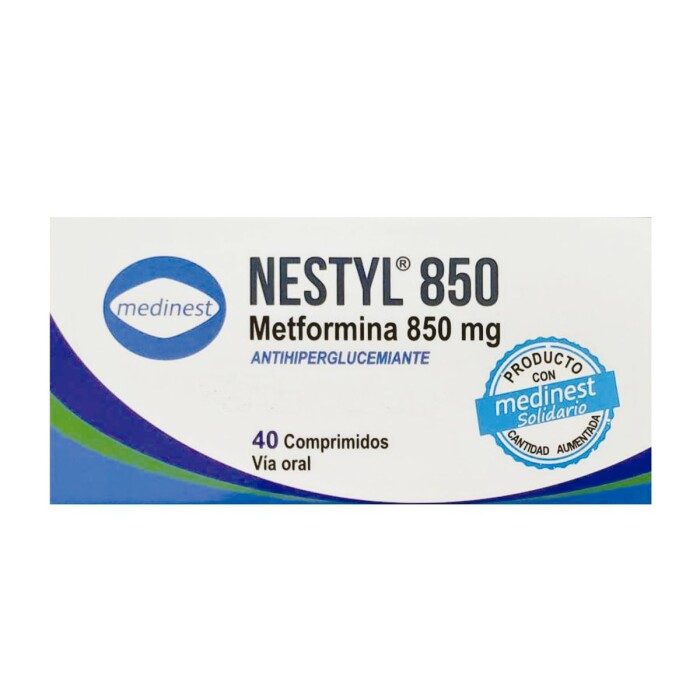 NESTYL 850 MG. CJ X 40 COMP. única