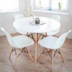 MESA EAMES DKR D110x73CM MDF Y MADERA BLANCO MESA EAMES DKR D110x73CM MDF Y MADERA BLANCO