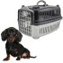 Transportadora Rígida Para Mascotas N3 Perro Gato Resistente Variante Color Gris