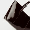 Bolso The Icon en cuero charol arrugado Red Tabaco