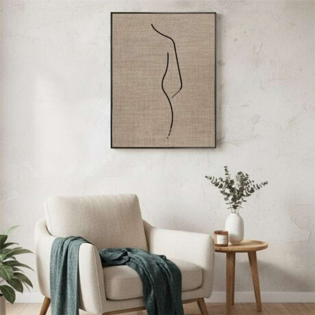 Cuadro Canvas 40X50Cm Marco Silueta Arpillera 2
