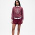 FLANNEL BOXER SHORT BURGUNDY STRIPE