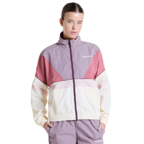 CAMPERA WMN 90S - COLOR BLOCK rosa gra rosa grape