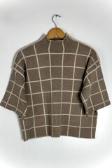 SWEARTER VISCOSA DUST BEIGE/NEGRO