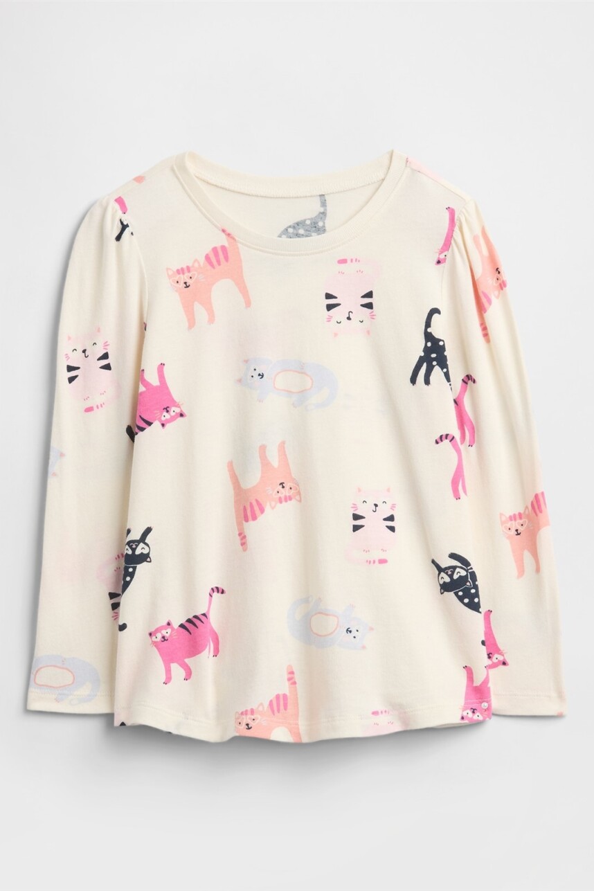 Remera Gráfico Toddler Niña Ivory Frost