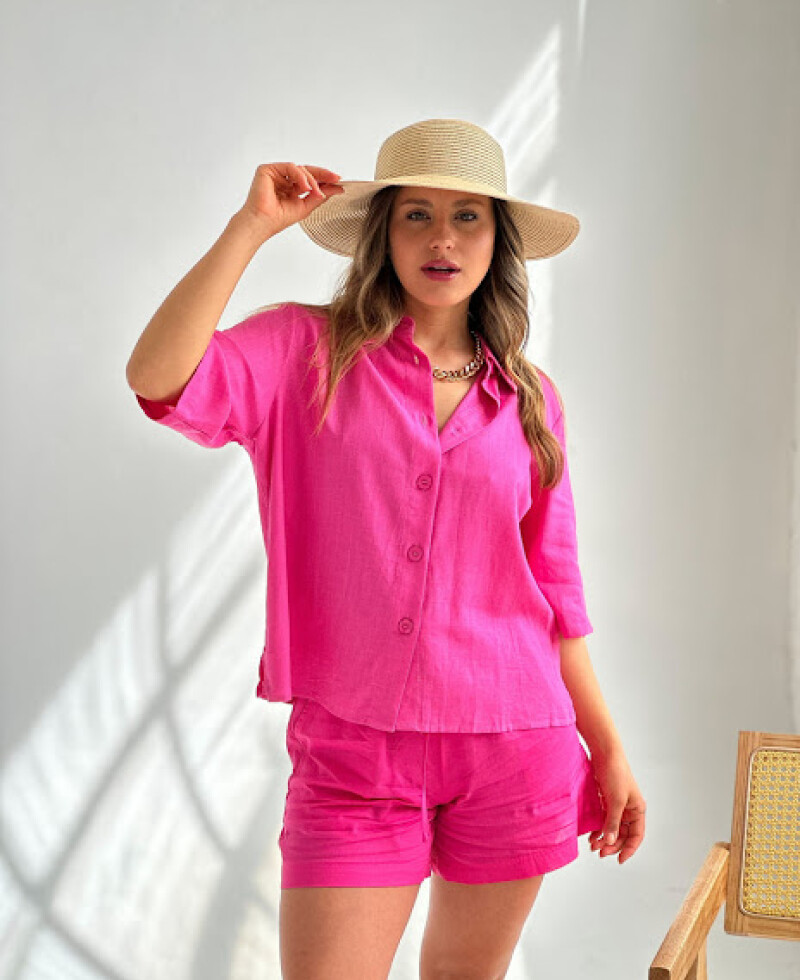 Camisa Val fucsia