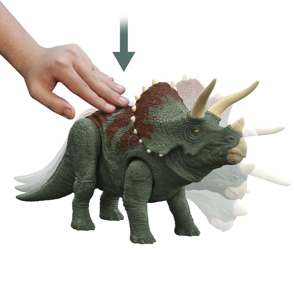 Jurassic World Triceratops Ruge y Ataca - Mattel JURASSIC WORLD - TRICERATOPS RUGE Y ATACA