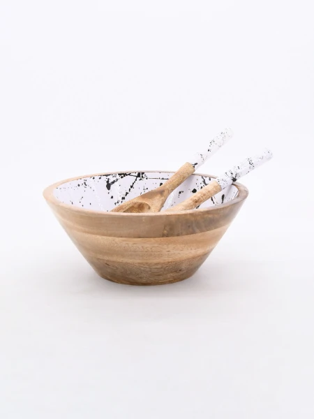 SET DE BOWL Y CUCHARAS MADERA