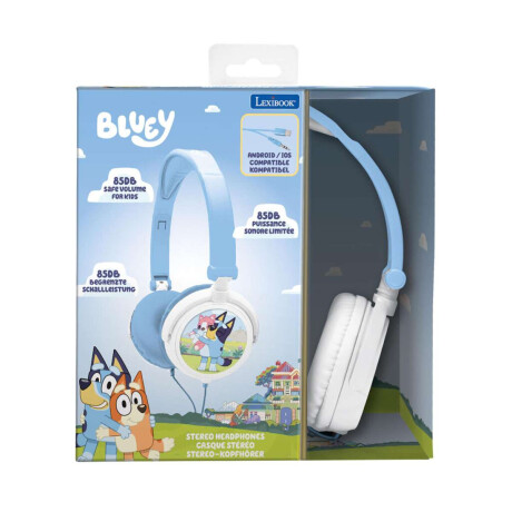 Auriculares 3D Estéreos Plegable Con Cable Bluey Lexibook Bluey