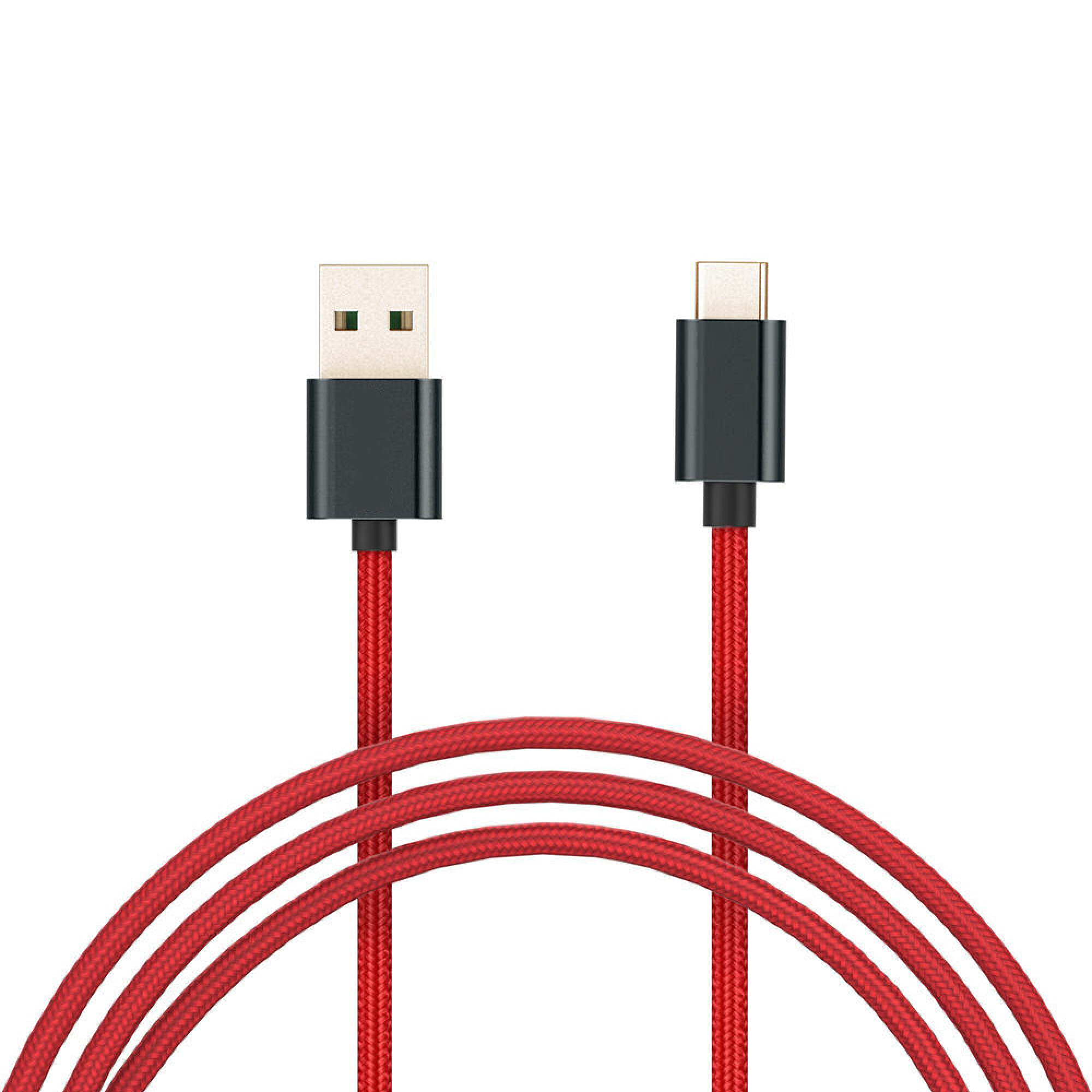Cable De Datos Xiaomi Acordonado Tipo C A Usb 1m Original Rojo — AMV Store