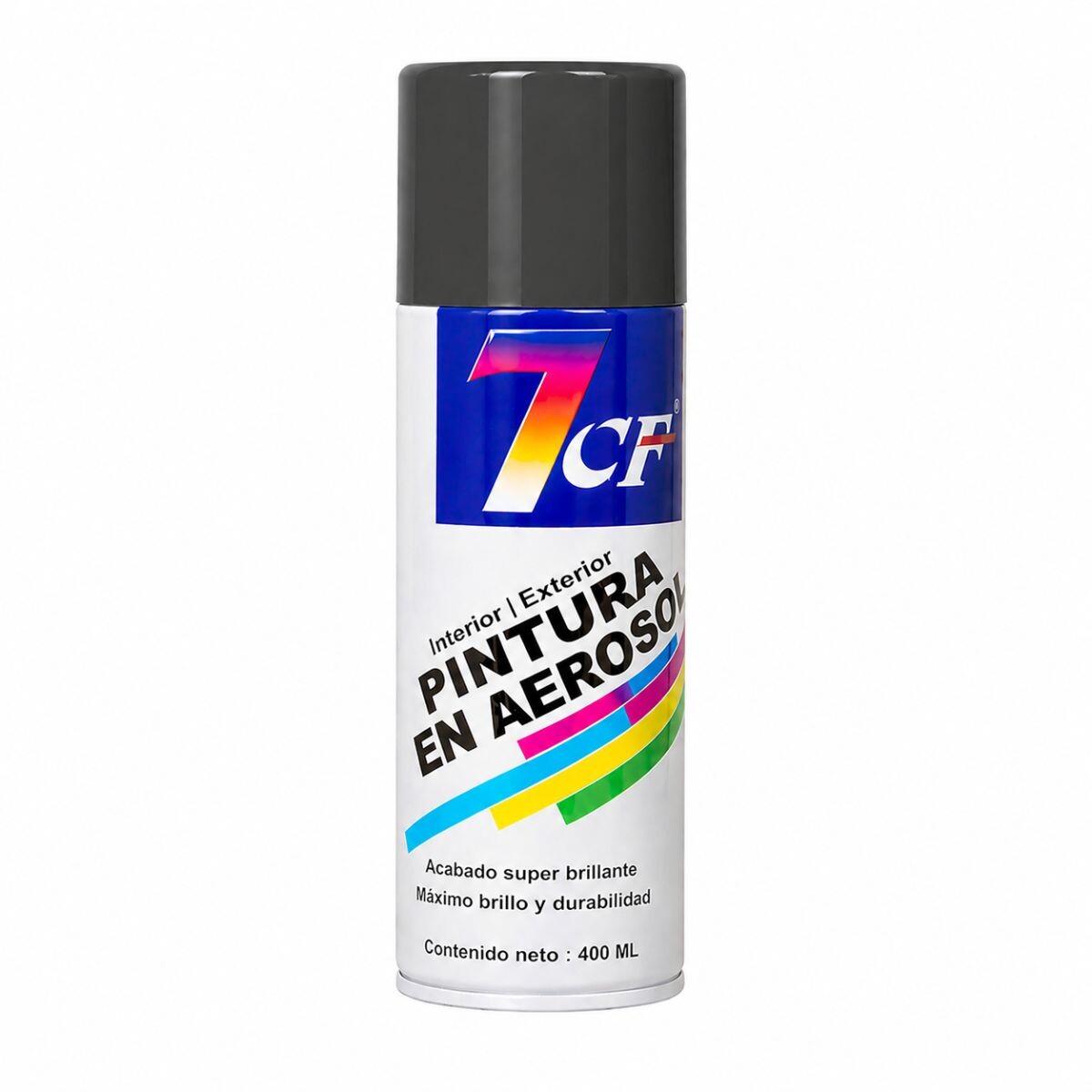 ESMALTE AEROSOL BRILLANTE 7CF 400ml. Gris Oscuro Grey 301