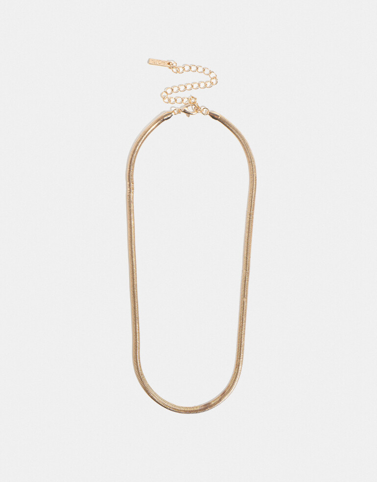 Collares Cortos Metal Collar Corto De Cadena - Dorado