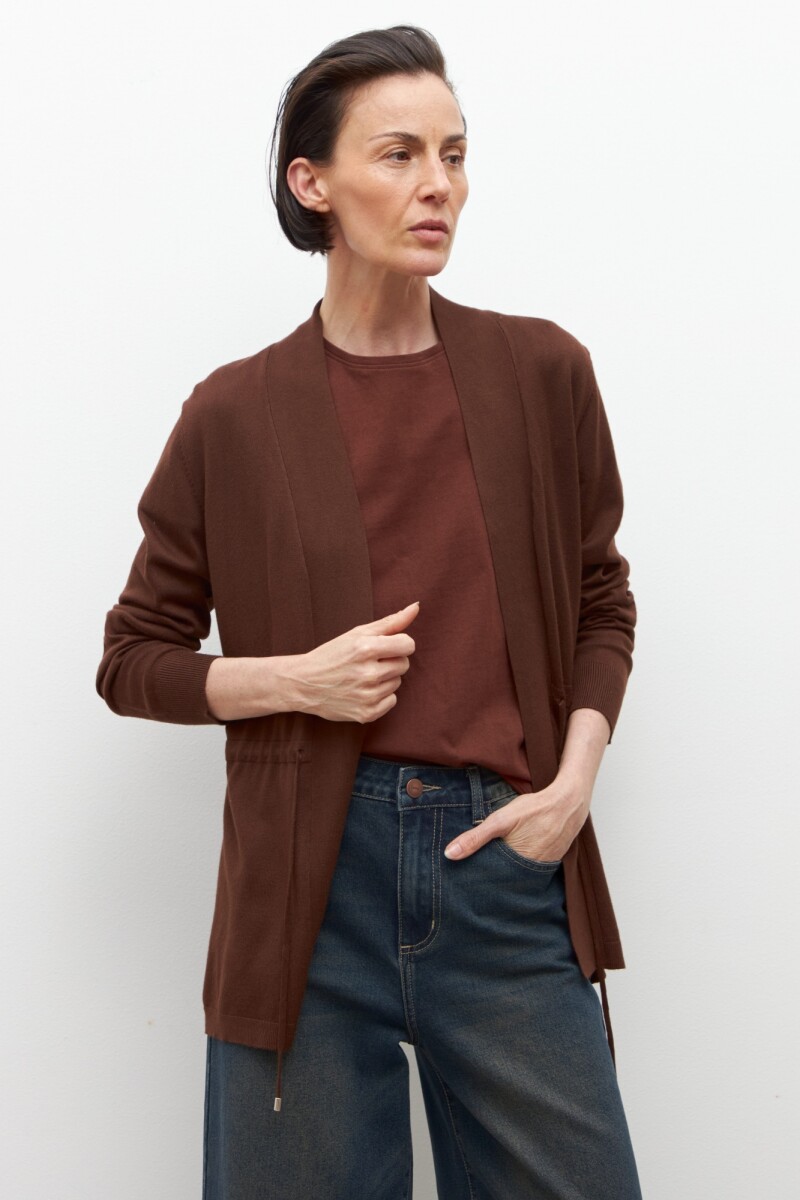 Ruana básica chocolate