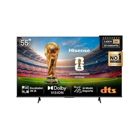 Smart Tv HISENSE 55' LED 4K UHD 55A6N VIDAA Con Control Remoto Smart Tv HISENSE 55' LED 4K UHD 55A6N VIDAA Con Control Remoto