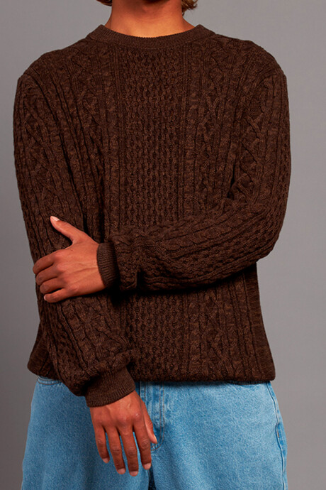 SWEATER LEIVA RUSTY MarrÓn