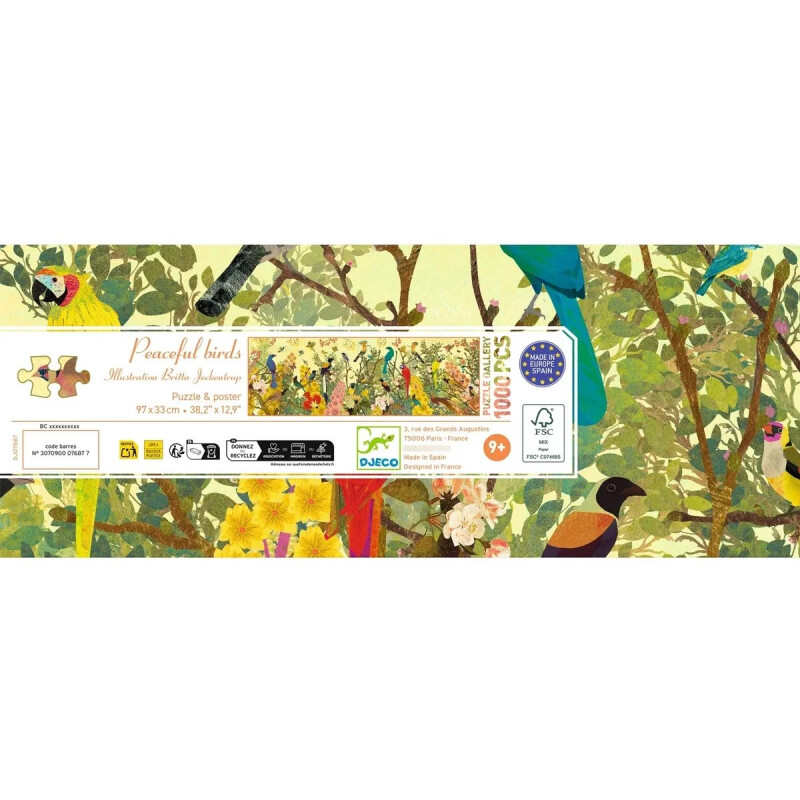 Puzzle Gallery Aves Pacíficas 1000 Djeco Puzzle Gallery Aves Pacíficas 1000 Djeco