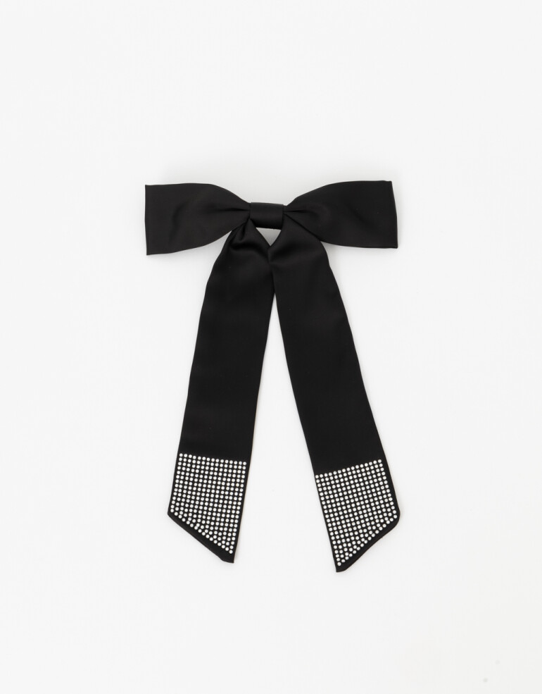 Hebillas Francesas Strass Hebilla Francesa Con Moño Texitl - Negro