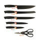 Set 19 Utensilios De Cocina Con Cuchillo Y Tabla Gris