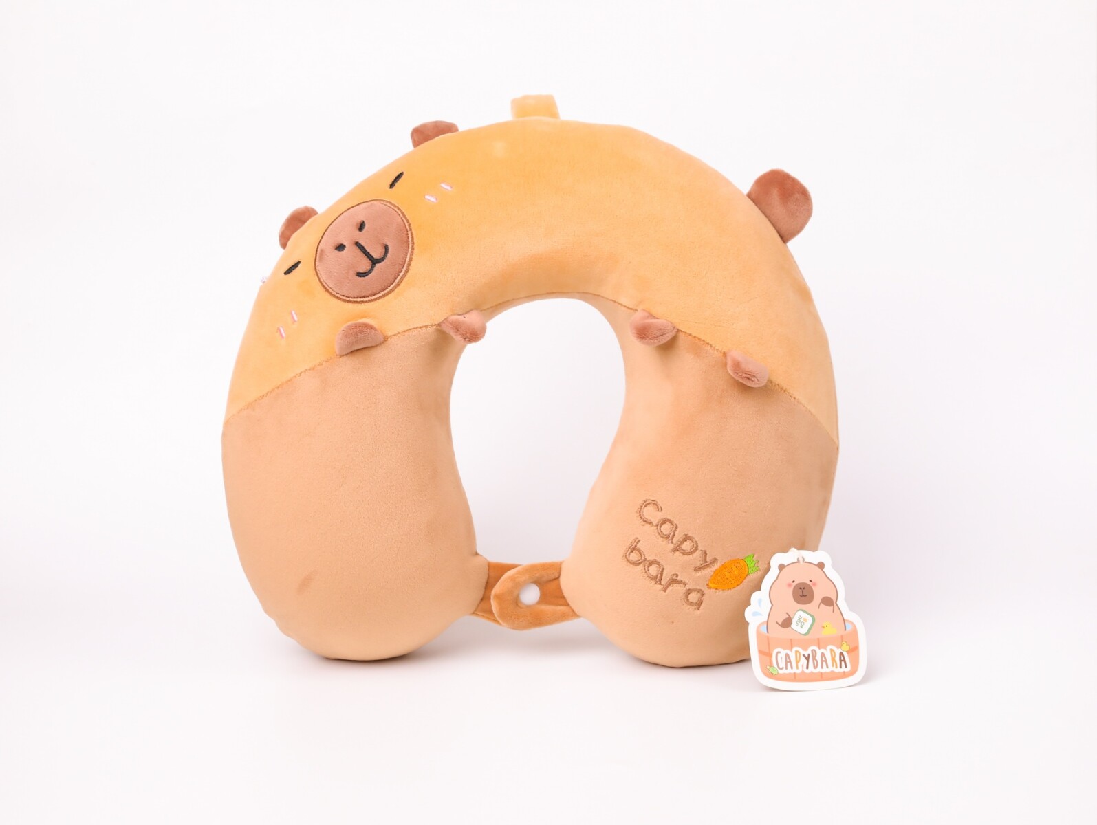 ALMOHADA CERVICAL DE ESPUMA VISCOELÁSTICA EN FORMA DE U (LINDO CAPIBARA/ZANAHORI 