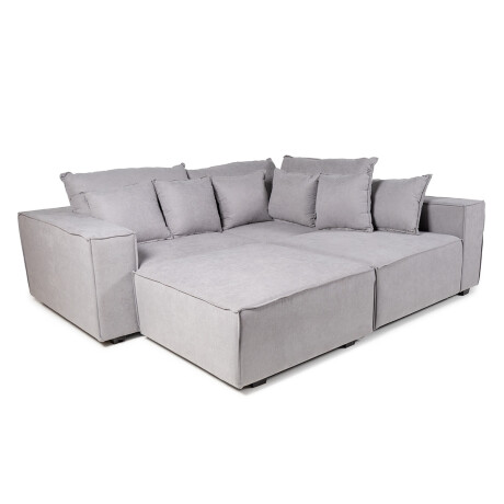 Sofá Modular Maia (4 módulos) - Tela Microfibra 12074 (Gris)