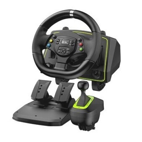 Volante Genius SpeedMaster X2 con vibracion, pedales y cambios Volante Genius SpeedMaster X2 con vibracion, pedales y cambios