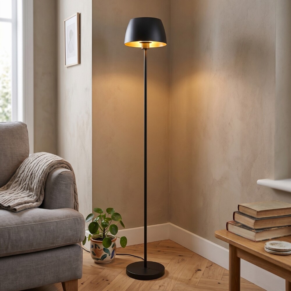 Lámpara de Pie - Bombe - Metal Negro Lámpara de Pie - Bombe - Metal Negro