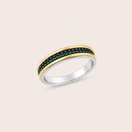 Anillo Murat Green - Plata y Oro Anillo Murat Green - Plata y Oro
