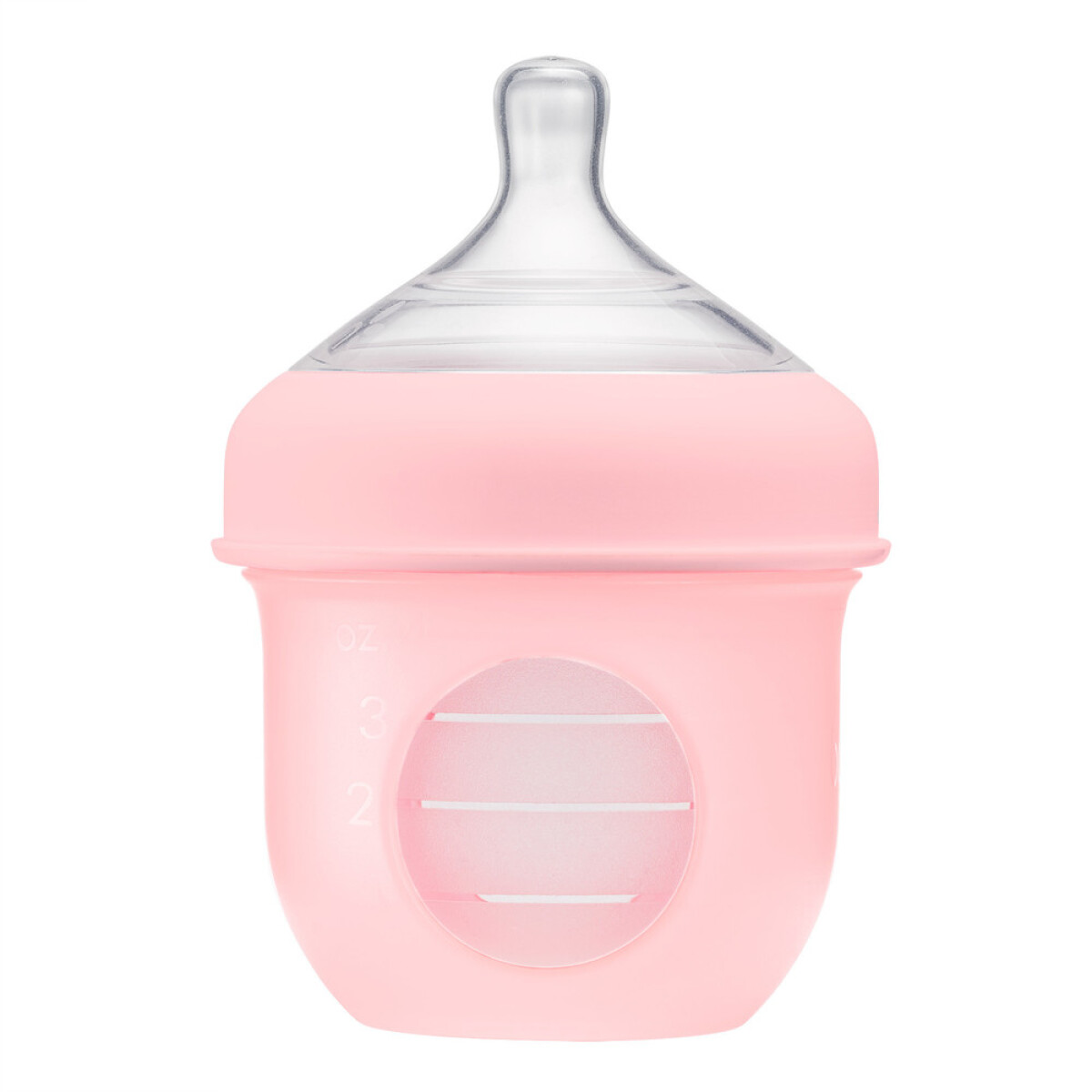 Mamadera bolsa de silicona con tetina RN (120ml) - rosa nordico 